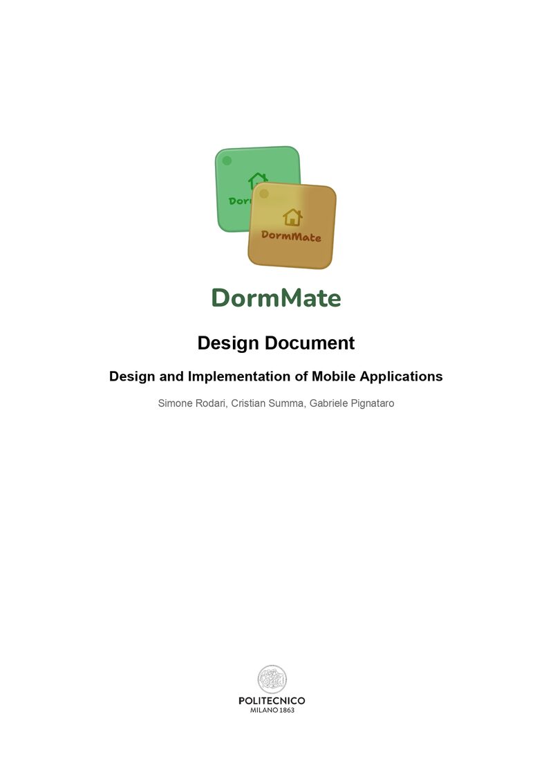 Design Document cover preview
